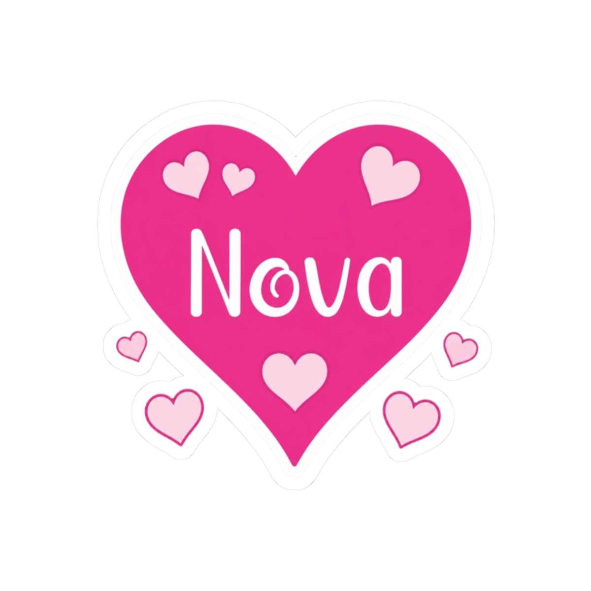 Nova Name Pink Heart | Baby Nova - alternate angle 1, merchandise