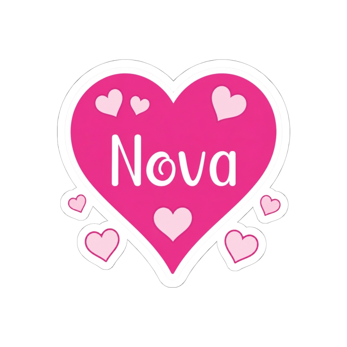 Nova Name Pink Heart | Baby Nova - alternate angle 3, merchandise