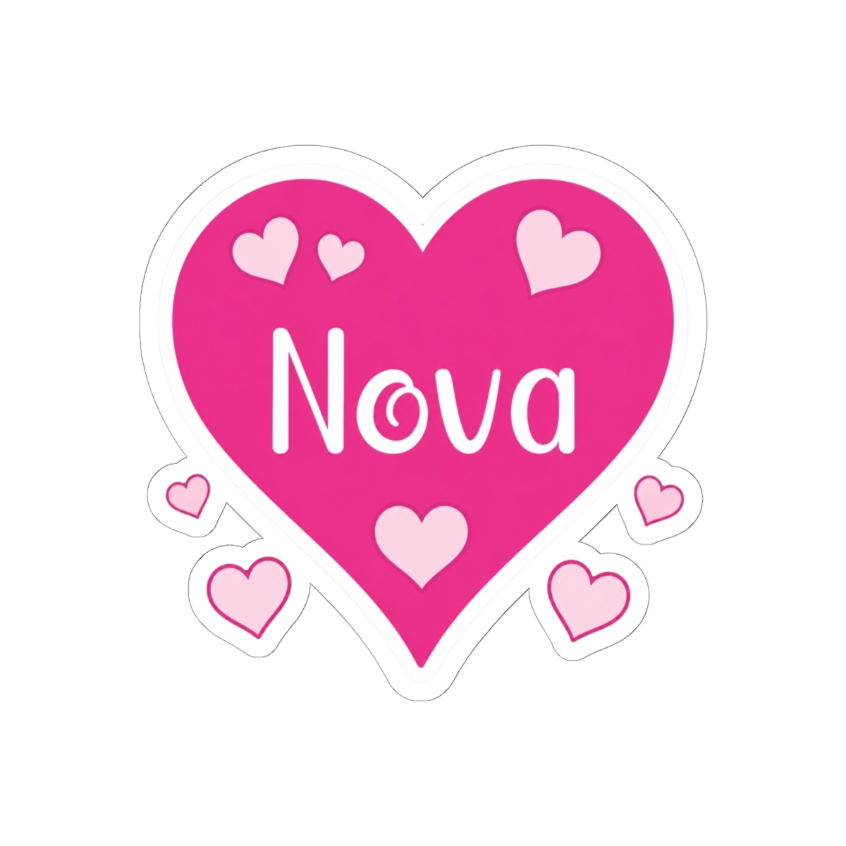Nova Name Pink Heart | Baby Nova